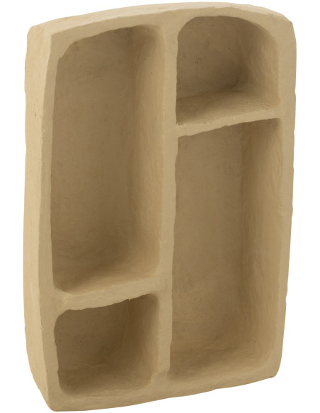 Étagère murale bord de mer 4 niches en Papier mâché Beige Flint - 1