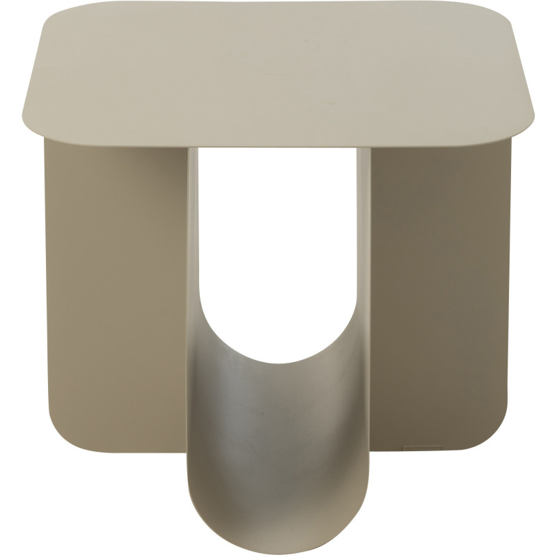 Table basse moderne Ronde en Bois de teck Métal Noir Kalyar - 2