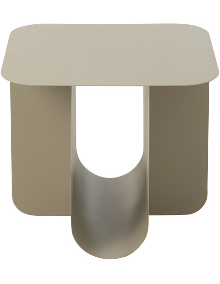 Table basse moderne Ronde en Bois de teck Métal Noir Kalyar - 2