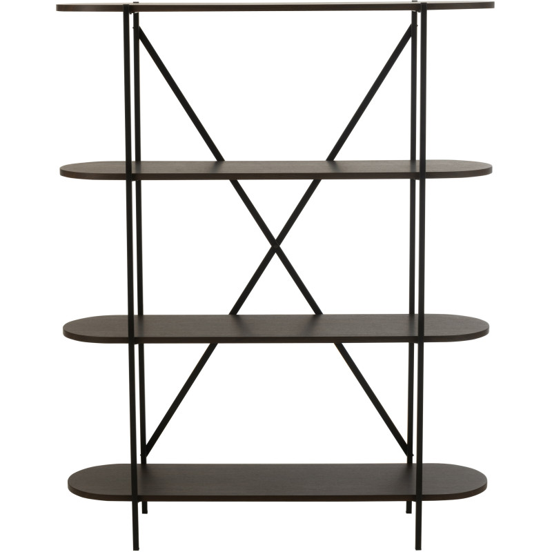 Table basse japandi Ovale 1 étagère en Bois de bambou Naturel Aiko - 2