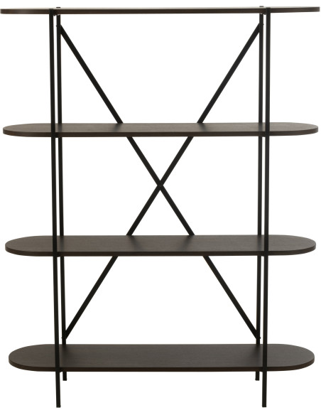 Table basse japandi Ovale 1 étagère en Bois de bambou Naturel Aiko - 2