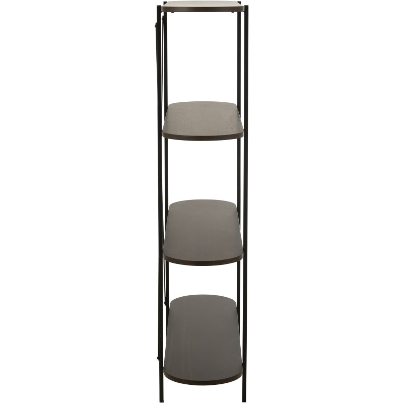 Table basse japandi Ovale 1 étagère en Bois de bambou Naturel Aiko - 3