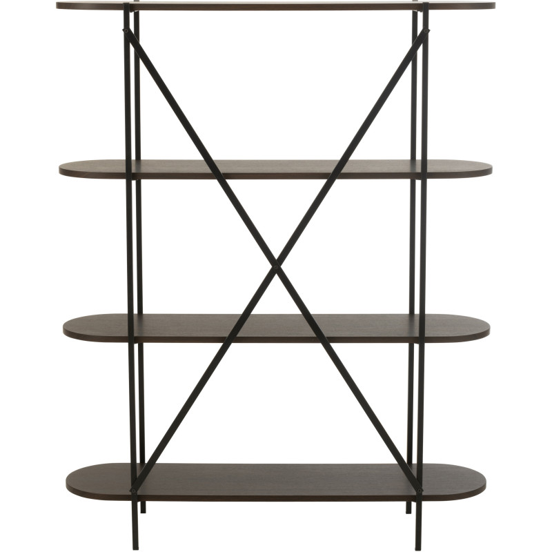 Table basse japandi Ovale 1 étagère en Bois de bambou Naturel Aiko - 4