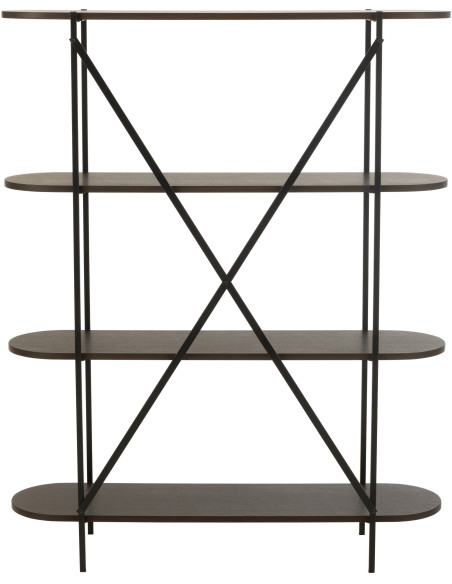 Table basse japandi Ovale 1 étagère en Bois de bambou Naturel Aiko - 4
