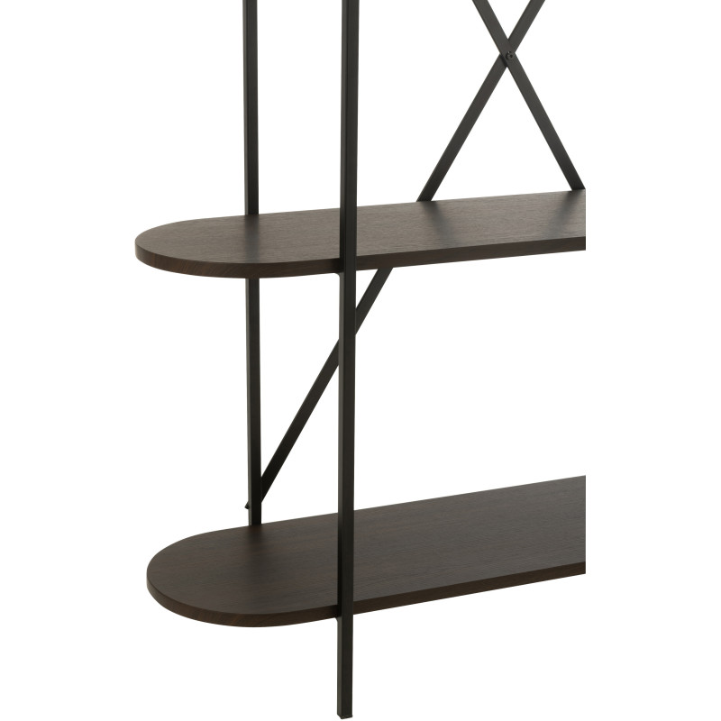 Table basse japandi Ovale 1 étagère en Bois de bambou Naturel Aiko - 5