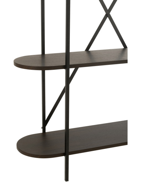Table basse japandi Ovale 1 étagère en Bois de bambou Naturel Aiko - 5