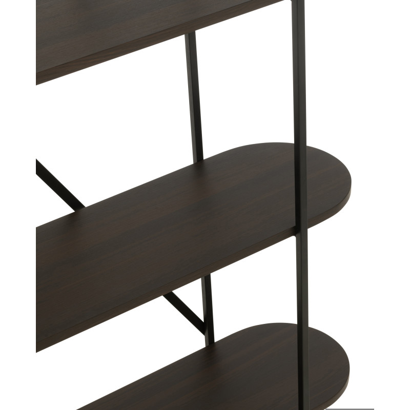 Table basse japandi Ovale 1 étagère en Bois de bambou Naturel Aiko - 6