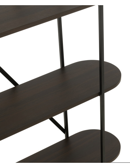 Table basse japandi Ovale 1 étagère en Bois de bambou Naturel Aiko - 6