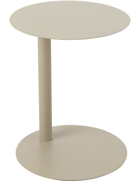 Bout de canapé design Rond en Métal Beige Arthéo - 1