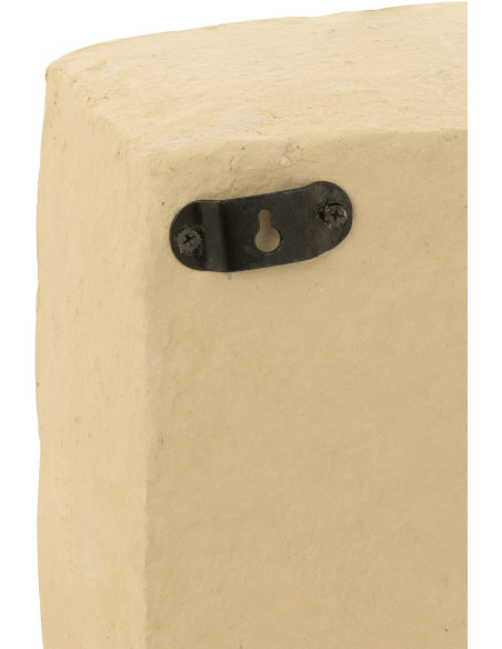 Table d'appoint indienne Ronde en Feuille de bananier Naturel Métal Saryan - 3