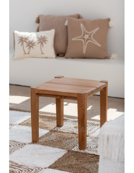 Chevet moderne 1 porte 1 tiroir en Bois Naturel Cannage Métal Noir Elbe - 2