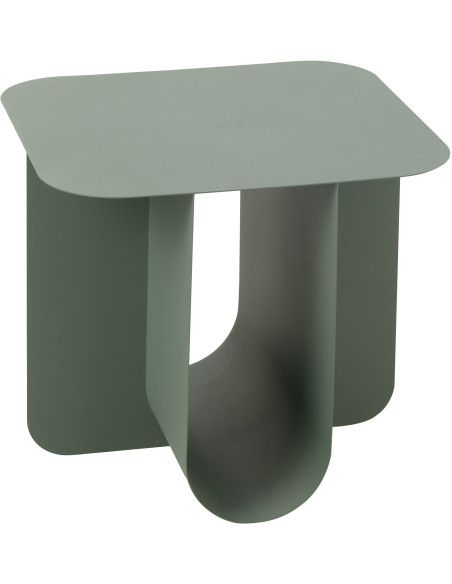 Table basse design Porte revues Rectangulaire en Métal Vert Arthéo - 1