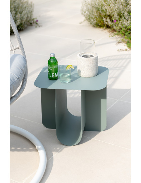 Table d'appoint japandi Ronde en Bois d'acacia Naturel Sora - 2