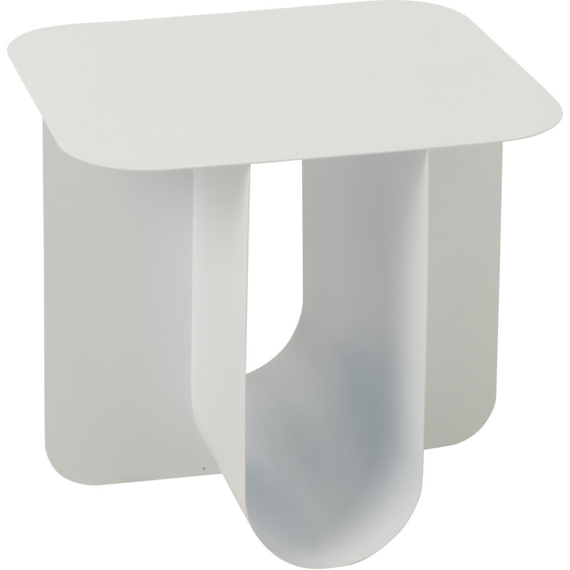 Table basse design Porte revues Rectangulaire en Métal Blanc Arthéo - 1