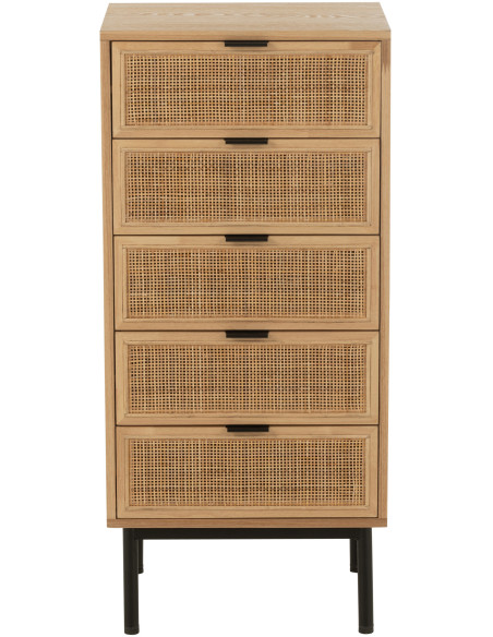 Buffet moderne Bas 2 étagères en Bois de bambou Naturel Live - 2