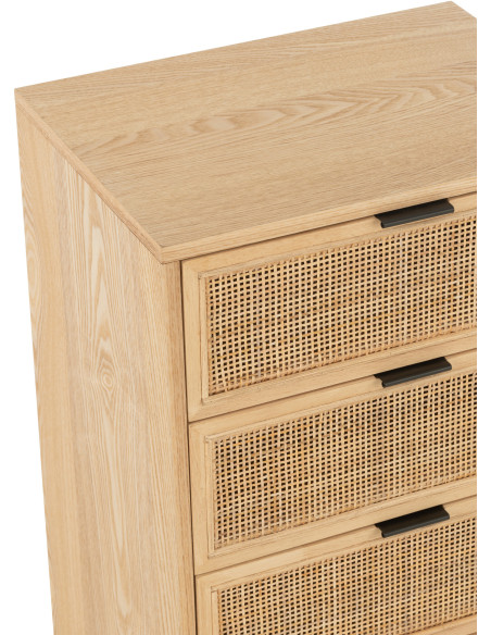 Buffet moderne Bas 2 étagères en Bois de bambou Naturel Live - 7