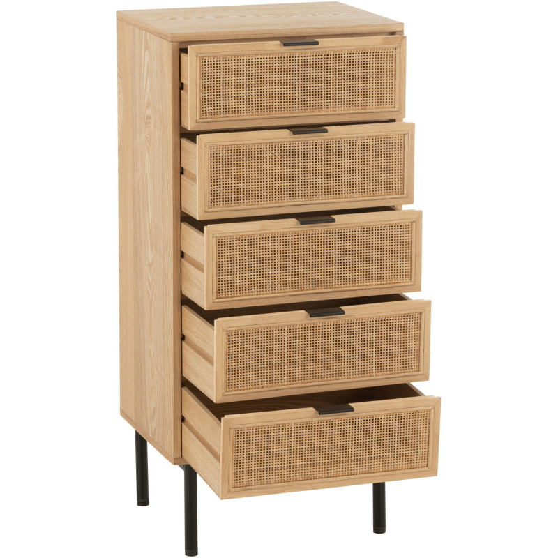 Buffet moderne Bas 2 étagères en Bois de bambou Naturel Live - 8