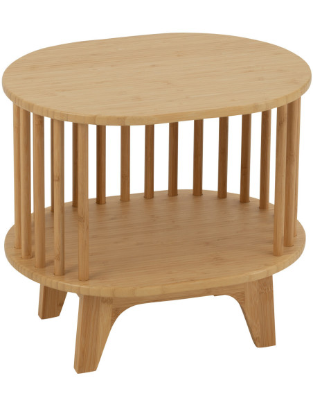 Chevet moderne 1 étagère en Bois de bambou Naturel Live - 1
