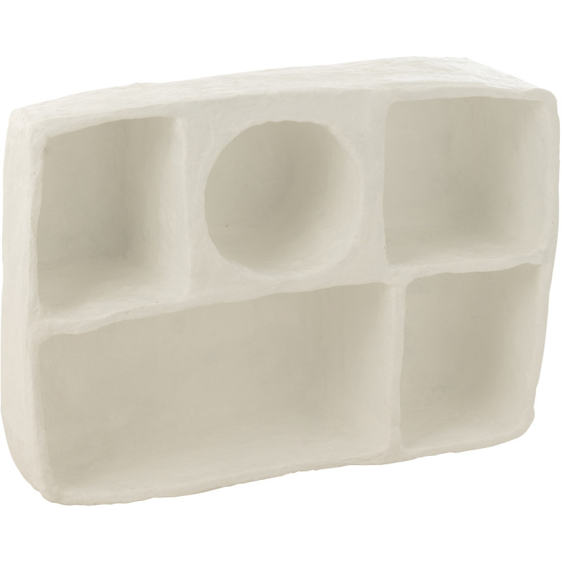 Table basse originale Ronde en Bois d'acacia Naturel Résine Bleu Métal Noir Noaïra - 2