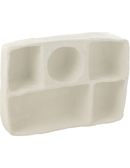 Table basse originale Ronde en Bois d'acacia Naturel Résine Bleu Métal Noir Noaïra - 2