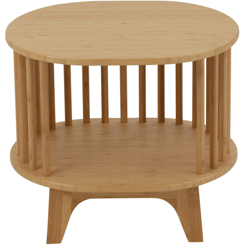 Chiffonnier moderne 5 tiroirs en Bois Naturel Cannage Métal Noir Elbe - 2