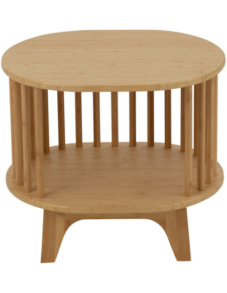 Chiffonnier moderne 5 tiroirs en Bois Naturel Cannage Métal Noir Elbe - 2
