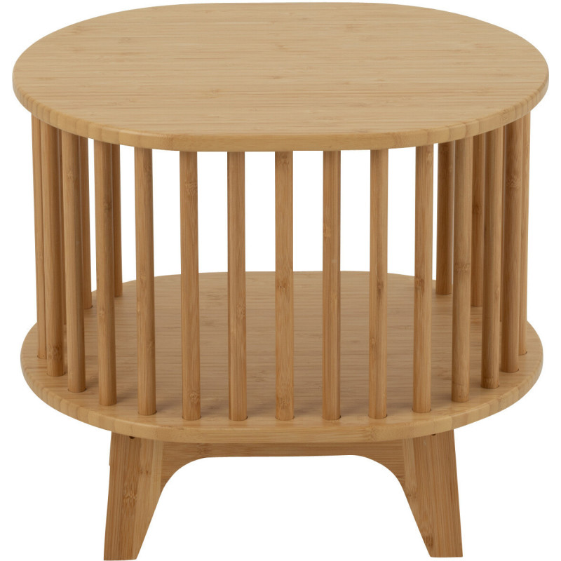 Chiffonnier moderne 5 tiroirs en Bois Naturel Cannage Métal Noir Elbe - 4