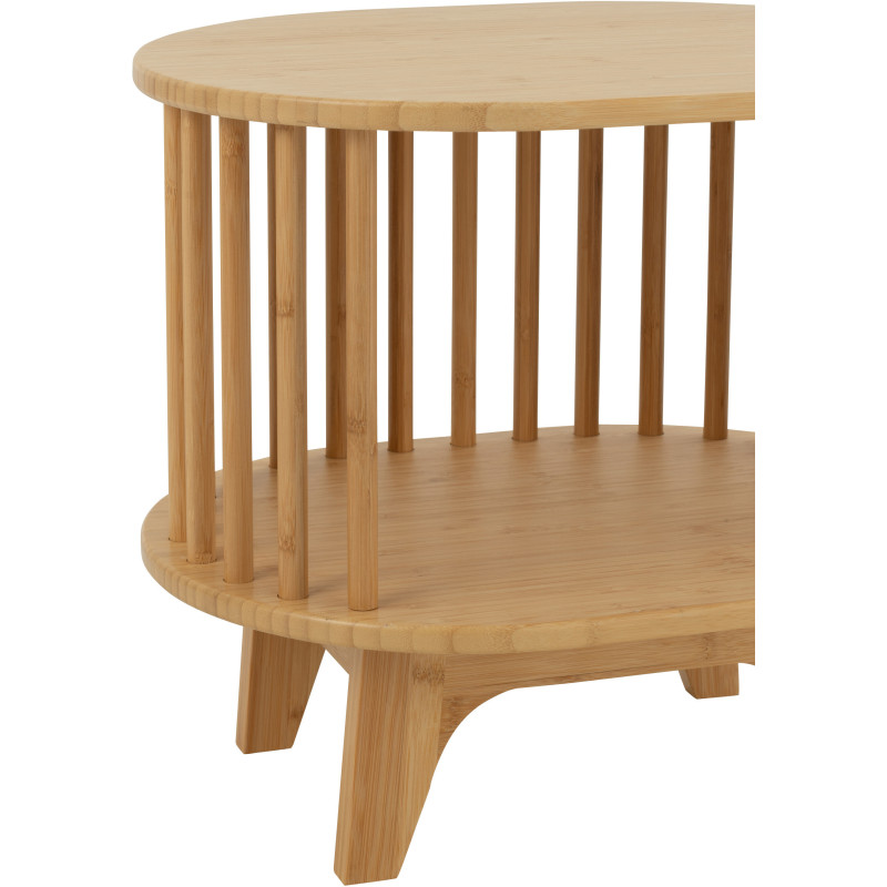 Chiffonnier moderne 5 tiroirs en Bois Naturel Cannage Métal Noir Elbe - 5