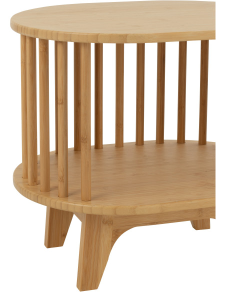 Chiffonnier moderne 5 tiroirs en Bois Naturel Cannage Métal Noir Elbe - 5