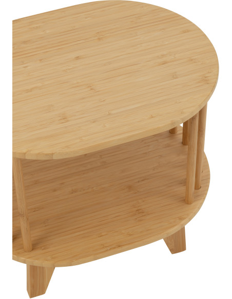 Chiffonnier moderne 5 tiroirs en Bois Naturel Cannage Métal Noir Elbe - 6