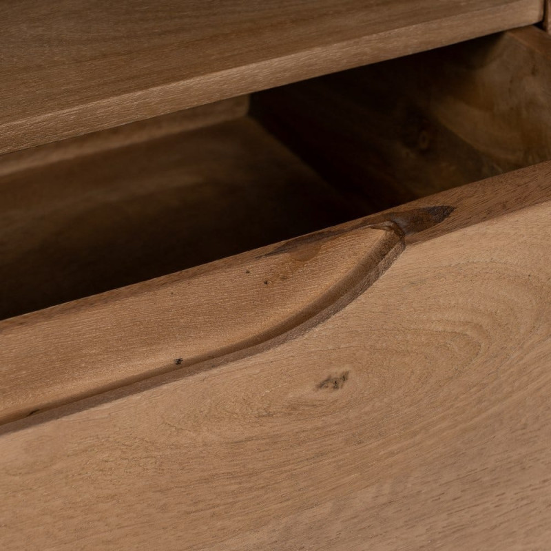 Meuble Tv 2 portes 1 tiroir 1 niche en Bois de manguier Naturel Straight Line - 11