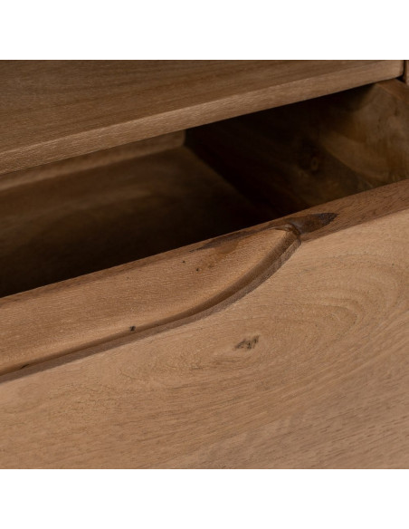 Meuble Tv 2 portes 1 tiroir 1 niche en Bois de manguier Naturel Straight Line - 11