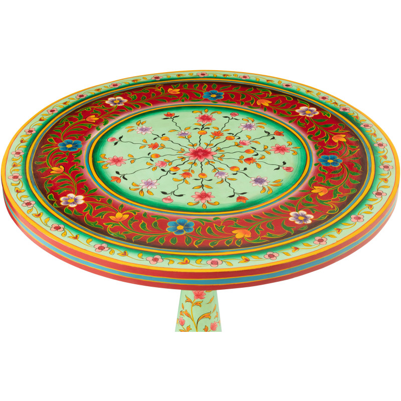 Table basse bord de mer Ronde en Bois d'épicéa Naturel Sculpté Naélis - 5