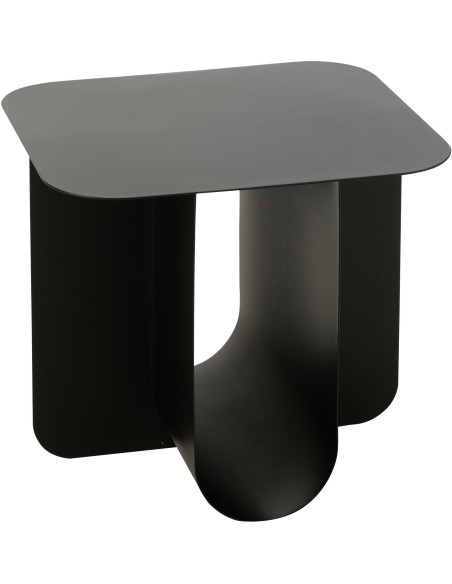 Table basse design Porte revues Rectangulaire en Métal Noir Arthéo - 1