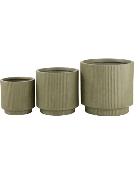 Grand Cache pot extérieur Grenouille Hauteur 30 cm en Argile Vert Frog - 2