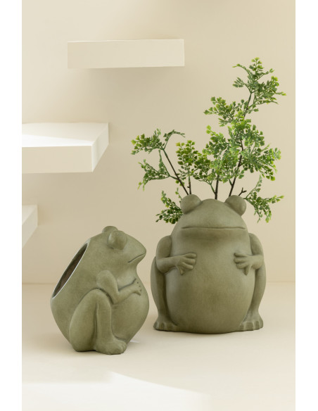 Petit Cache pot Rond Diamètre 13 cm en Céramique Terracotta Gen (Lot de 2) - 2