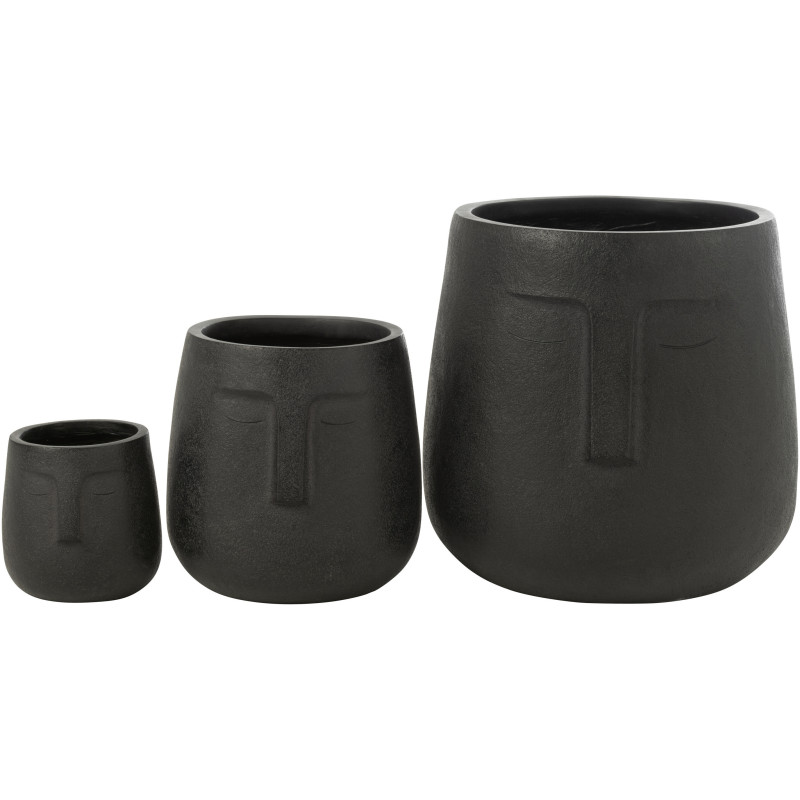 Cache pot Rond Diamètre 17 cm en Ciment Beige Olina - 3