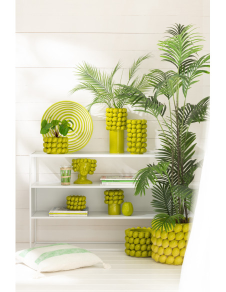 Grand Cache pot extérieur Rond en Argile Beige Dune (Lot de 4) - 2