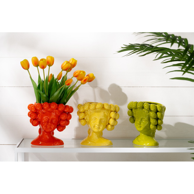 Grand Cache pot extérieur Rond en Argile Beige Dune (Lot de 4) - 4