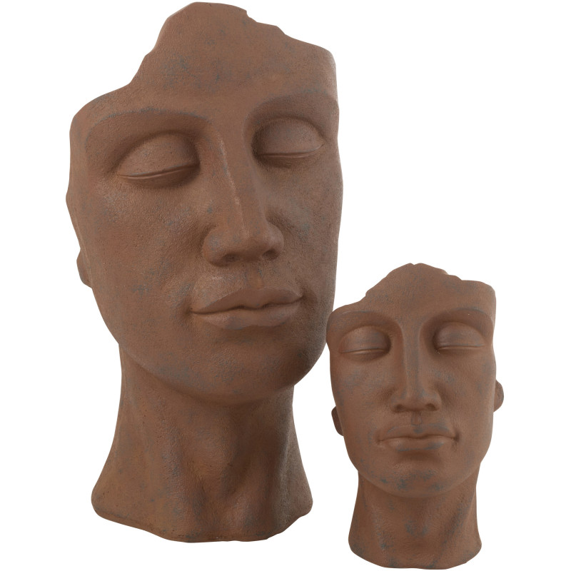 Cache pot moderne Rond Diamètre 16 cm en Grès Blanc Beige Kaia - 4