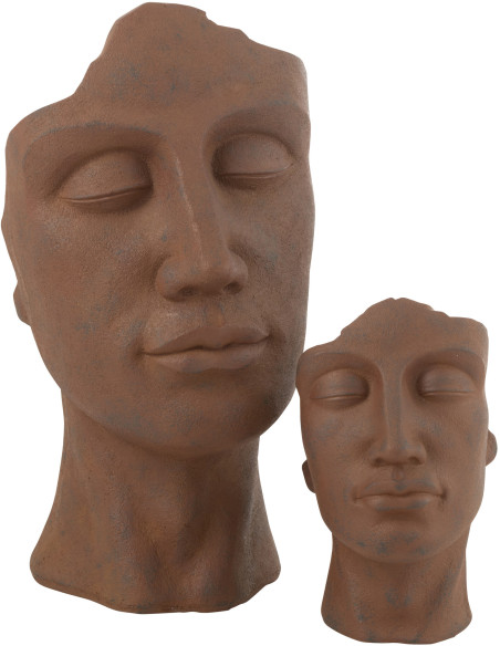 Cache pot moderne Rond Diamètre 16 cm en Grès Blanc Beige Kaia - 4