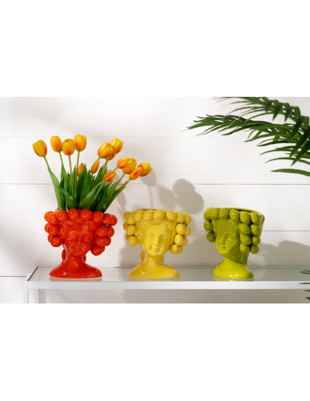 Cache pot original Citrons Rond Diamètre 19 cm en Céramique Vert Juicy - 3