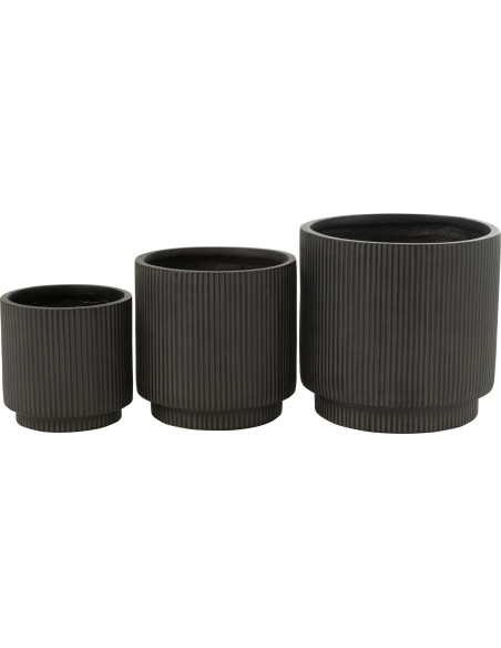 Grand Cache pot original Éléphant 46 cm en Argile Blanc Hena - 3