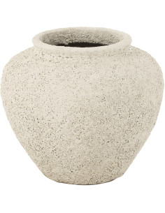 Grand Cache pot antique Jarre Hauteur 50 cm en Argile Ciment Blanc Nemi - 1