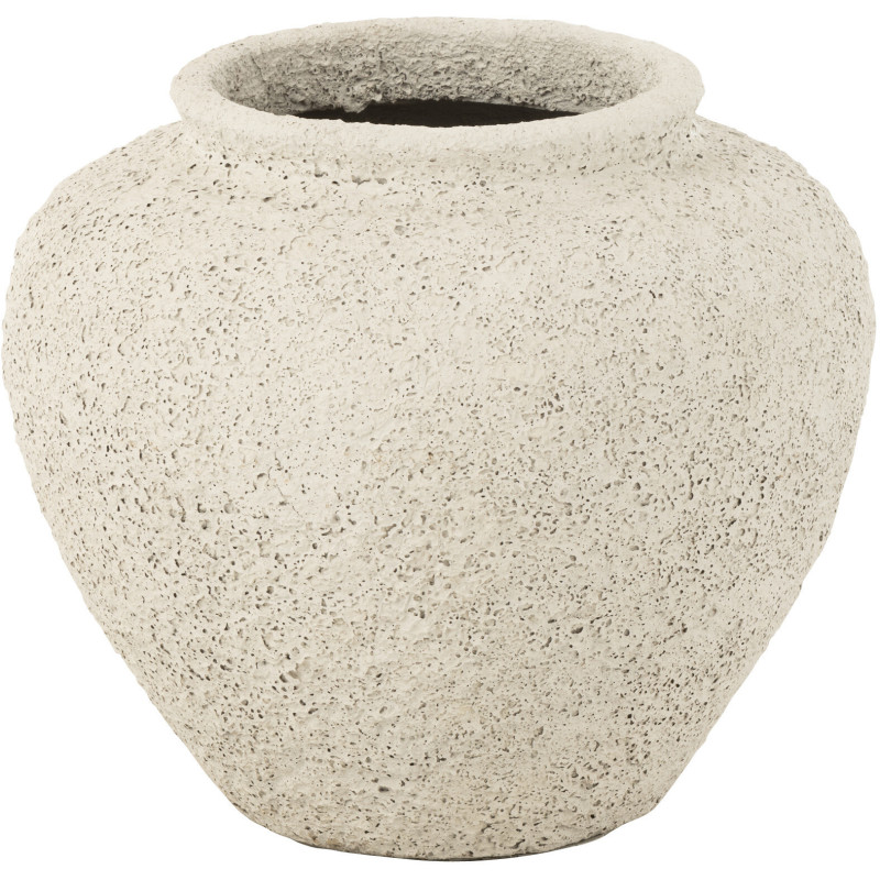 Grand Cache pot antique Jarre Hauteur 50 cm en Argile Ciment Blanc Nemi - 1