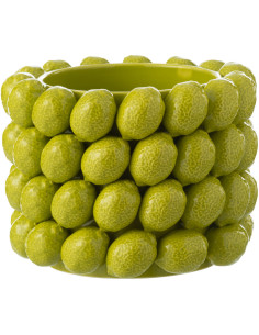 Grand Cache pot original Citrons Rond Diamètre 25 cm en Céramique Vert Juicy - 1