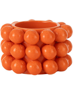 Petit Cache pot original Oranges Rond Diamètre 15 cm en Céramique Orange Juicy - 1