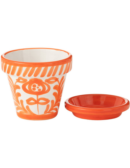 Petit Cache pot Rond Diamètre 14 cm en Ciment Beige Olina - 2