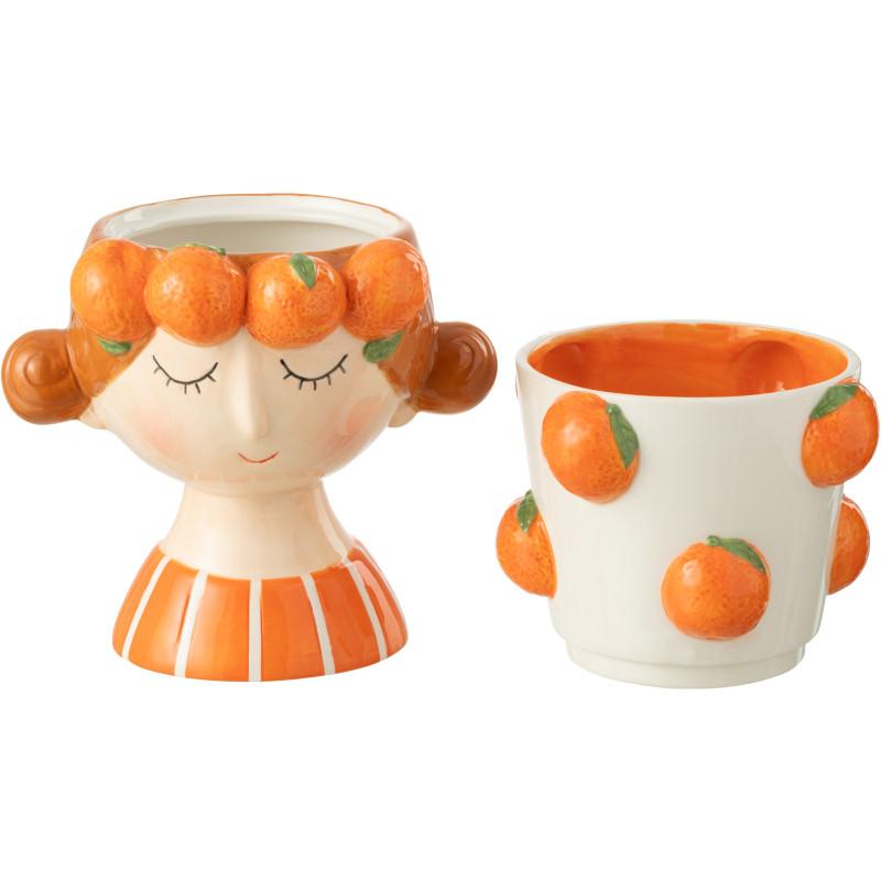 Petit Cache pot bohème Rond Diamètre 11 cm en Papier Plastique Terracotta Ocre jaune Marron Tressé Orwy (Lot de 3) - 3