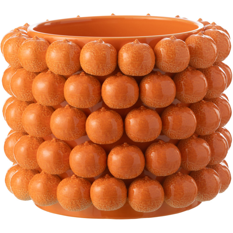 Grand Cache pot original Oranges Rond Diamètre 36 cm en Céramique Orange Juicy - 1